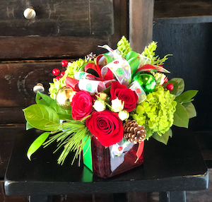 Pretty Present Bouquet | Christmas Flowers in Charlotte